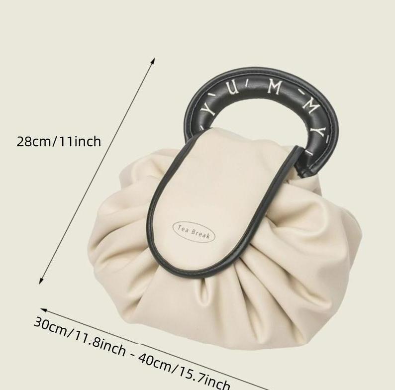 Chic Foldable Portable Makeup Organizer | Water-Resistant With Handle | Multi-Pocket for Skincare Cosmetics Daily Vanity Bathroom