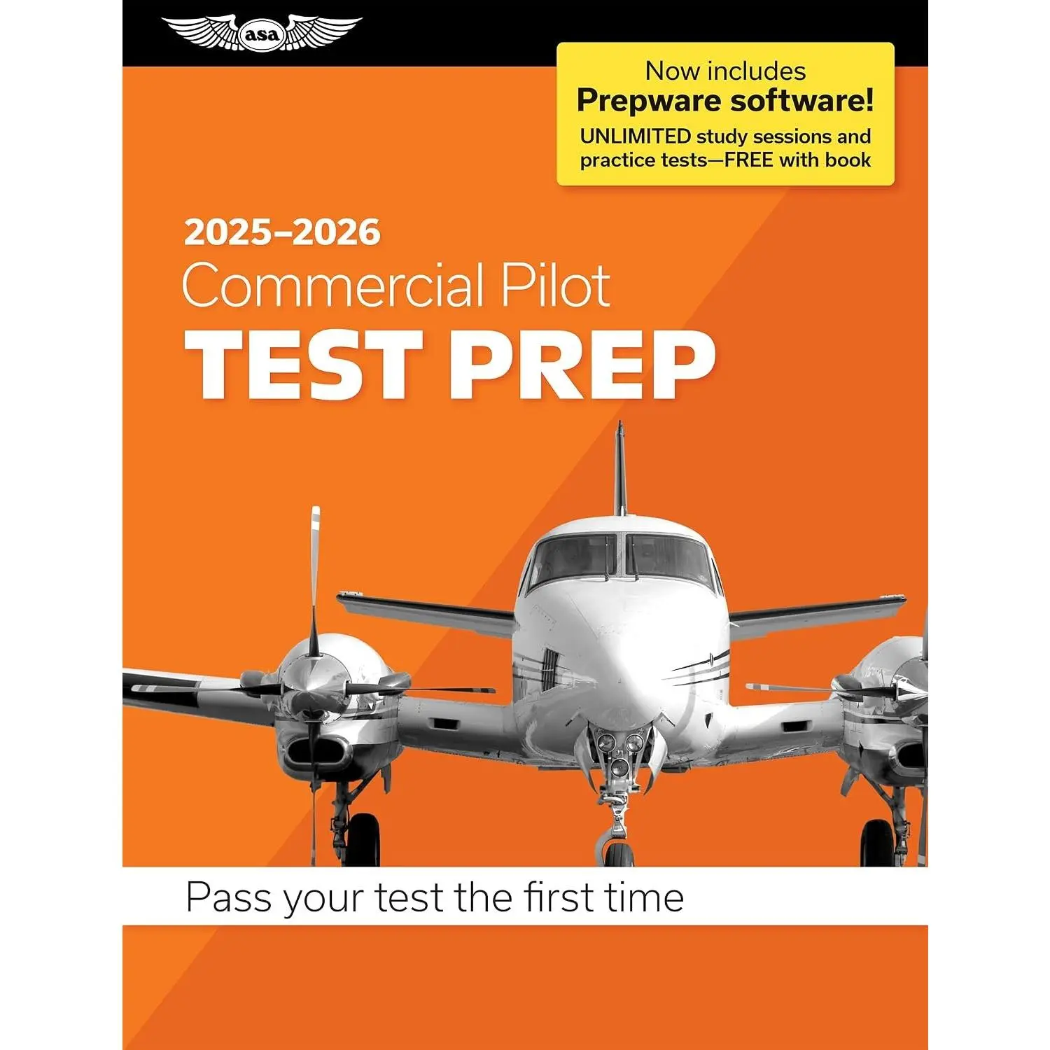 Commercial Pilot Test Prep 2025-2026: Paperback plus software―pass your FAA exam (Test Prep Series)