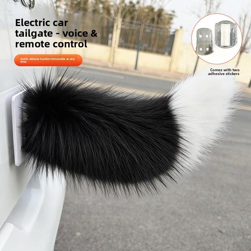 Electric Car Tailgate - Voice & Remote Control, Adhesive & Clip Included, Lightweight & Removable, Fun Eye-Catching Decor for Car Lovers
