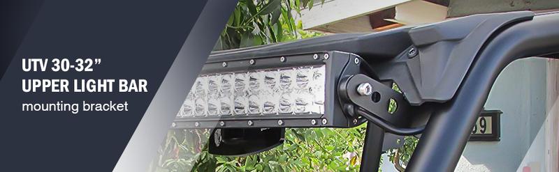Nilight 30-32 Inch Upper Light Bar Roof Mounts For UTV 2011-2018 Polaris RZR 900 1000 800