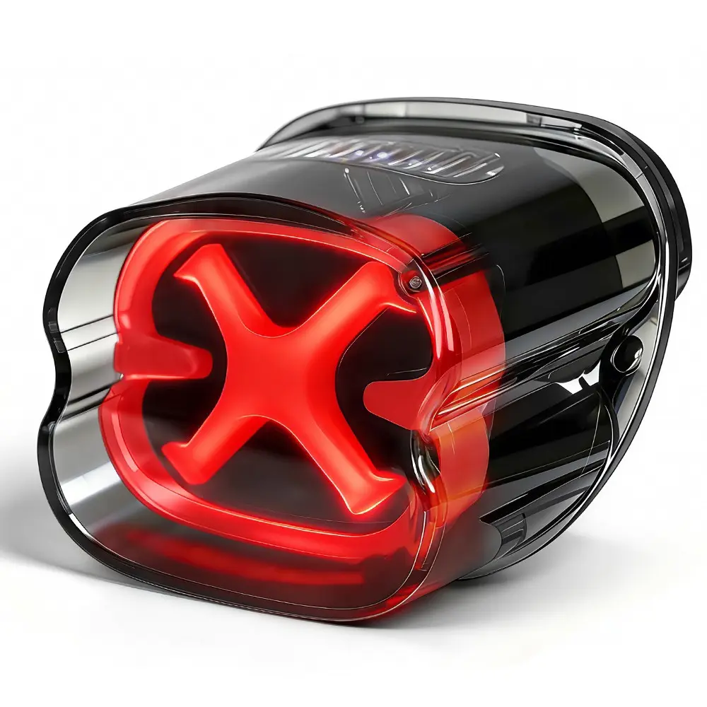 X-Style Motorcycle Brake Taillight & Rear Turn Signal, Compatible with Dyna, Sportster 883, 1200, Road King