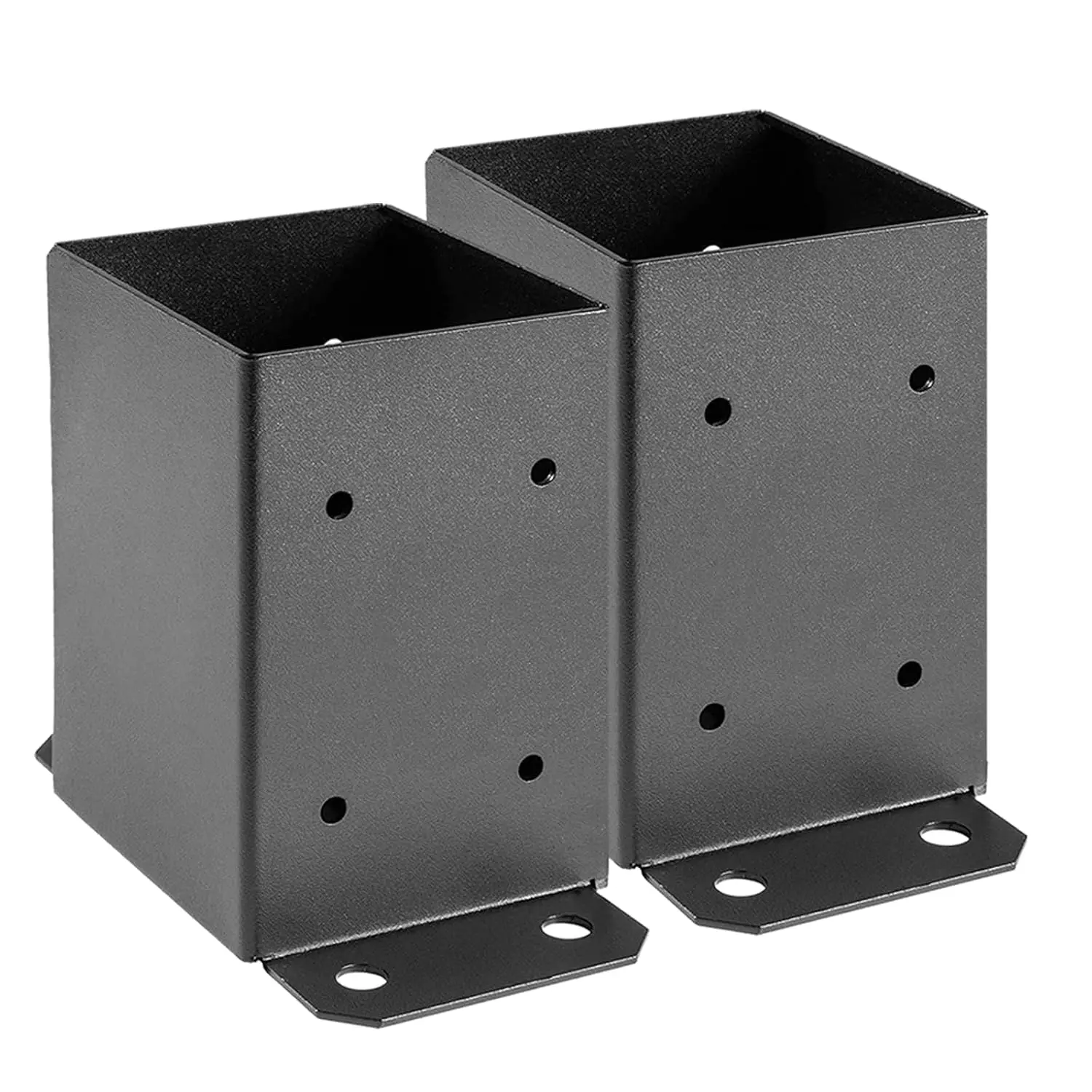 4x4  Base 2 count, Inner Size 3.6"x3.6" Deck  Base, Heavy Duty -Coated  Anchor Black   Brackets for Decking Porch Railing Support