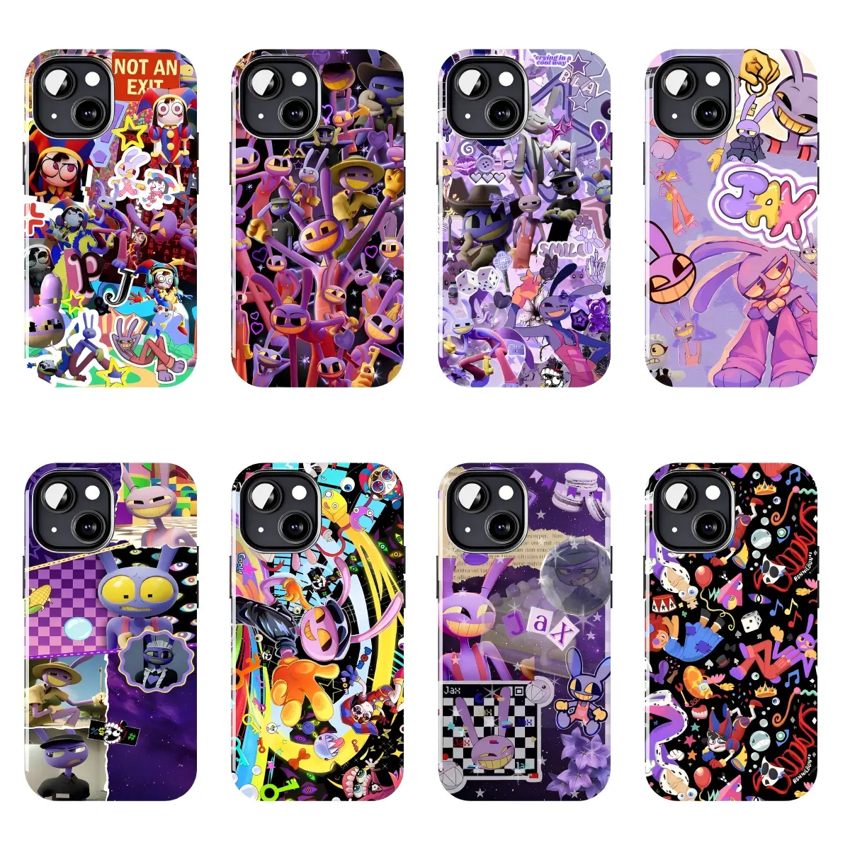 Purple Jax Grunge Scrapbook Case Suitable for iPhone 17-11 Pro Max/Plus and  Samsung Galaxy S23-25