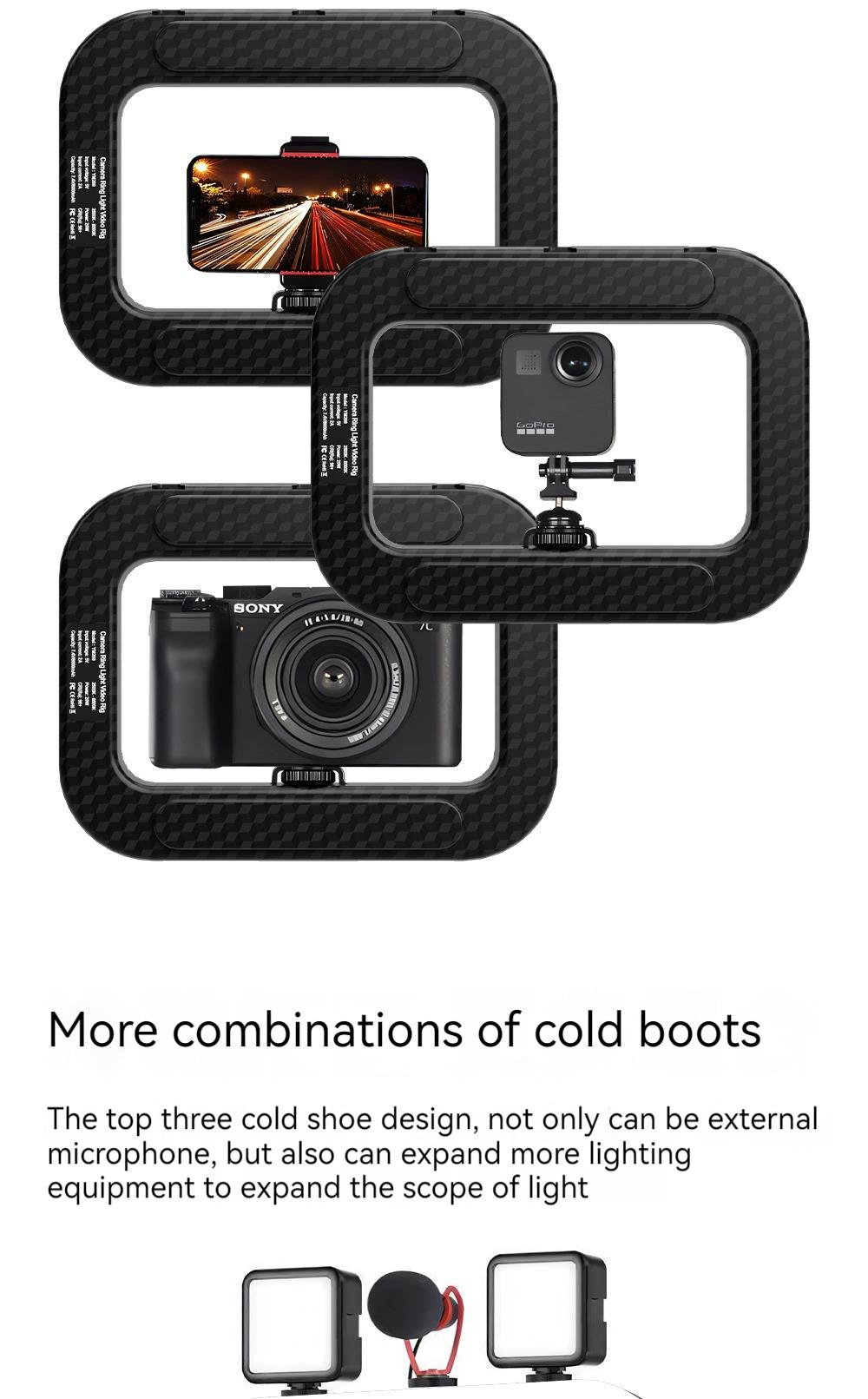 New Handheld LED Rechargeable Fill Light Portable Mobile Phone Live Broadcast Photography Desktop Selfie Light