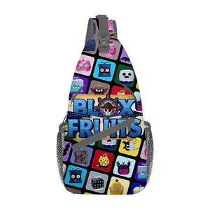 Gaming Style Crossbody Bag Printed Chest Sling Bag for Kids Teens Casual Shoulder Bag