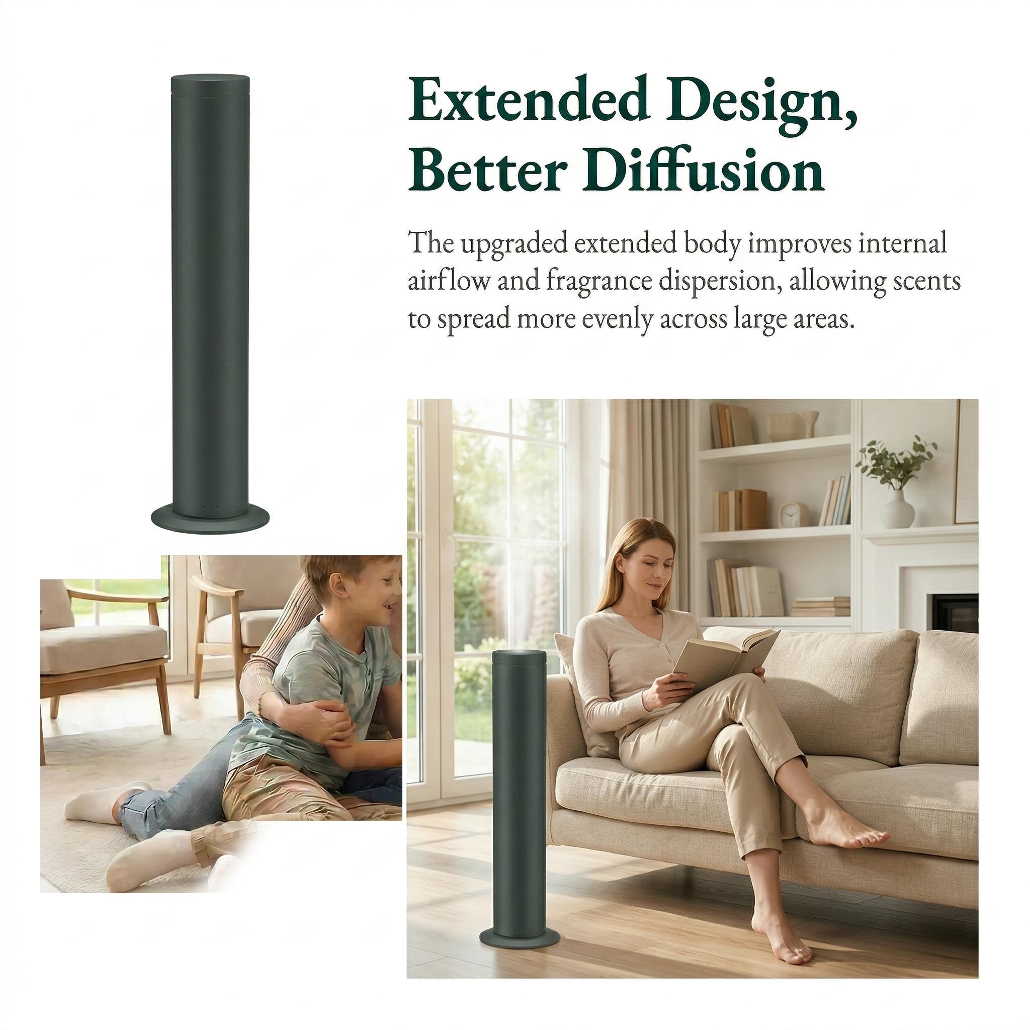 Luxury Hotel-Inspired Scents Home Aroma Diffuser, Rechargeable Extended Edition with APP Control, Big-Space Coverage Up to 500㎡ (≈5380 sq ft), 8 Premium Essential Oils Included