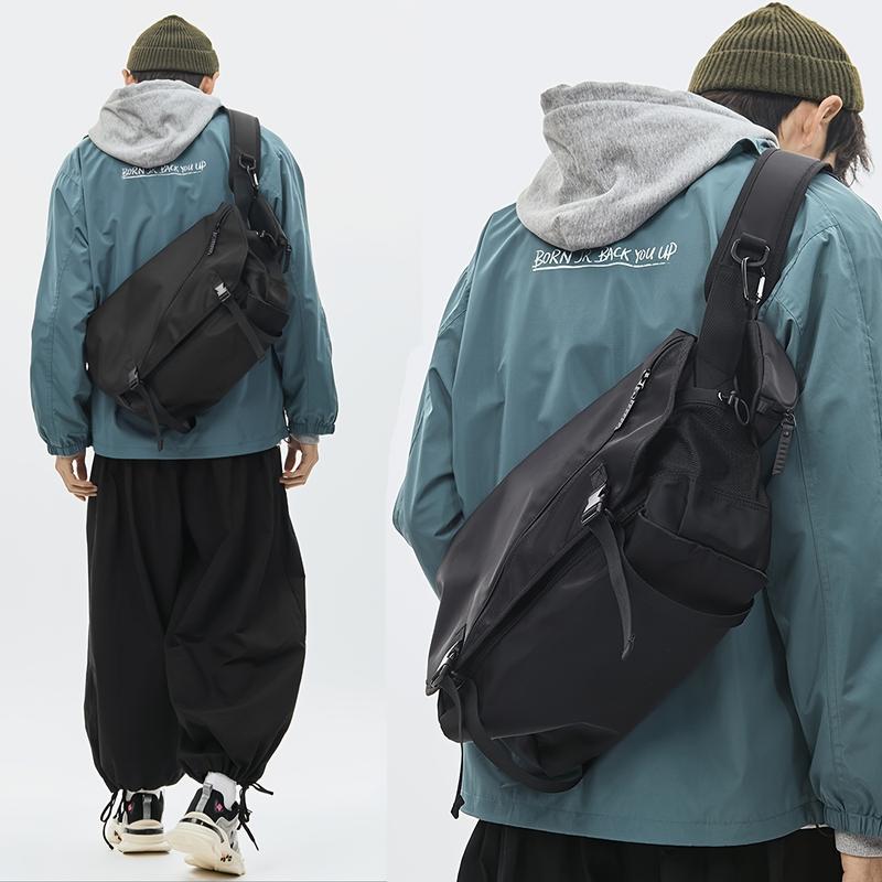 BIGWIG Crossbody Bag for Men Teenagers, Fashion Japanese Style Messenger Bag, Large Capacity Work Bag, Casual Streetwear Shoulder Satchel for School, Travel & Everyday Use