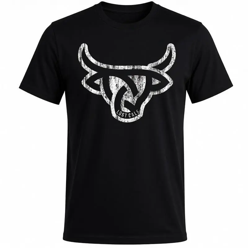 Men's Bull Skull Graphic Tshirt, Basic Western Style Crew Neck for Casual Streetwear Fashion, Cotton, Fit, Chic, Cute, Shortsleeve, Round Neck, Tee, Fabric, T-Shirt, Unisex, Fashion Apparel, Double Stitching, Tops, Western Clothing