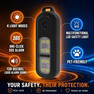 130 Decibel Personal Safety Alarm, Night Running LED Flash Emergency Device, Type-C Charging Portable Security Alert