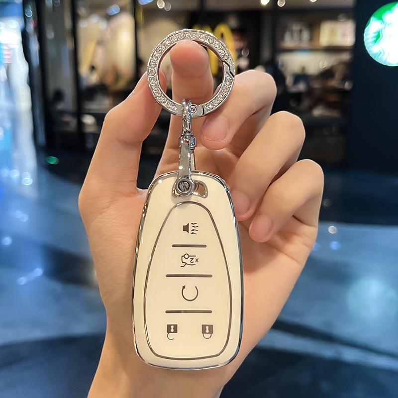 Chevrolet Key Case for Malibu XL Cruze Equinox Trax Traverse Impala Sail Key Cover Protector with Keychain Car Accessories Gift