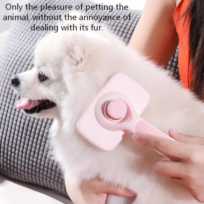 New Pet Comb Cleaning Brush, Float Hair Cat Self-Cleaning Comb, Shedding Knots Comb, One-Button Fur Removal, Direct Factory Sale