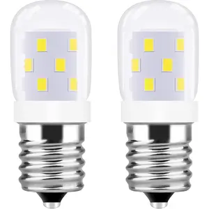 LED Microwave Light Bulbs Under Hood, 40W Equivalent, 110V/120V 3W Dimmable E17 LED Bulb for Whirlpool Microwave, Oven, Stove, Refrigerator, Daylight White 5000K - 2 Pack