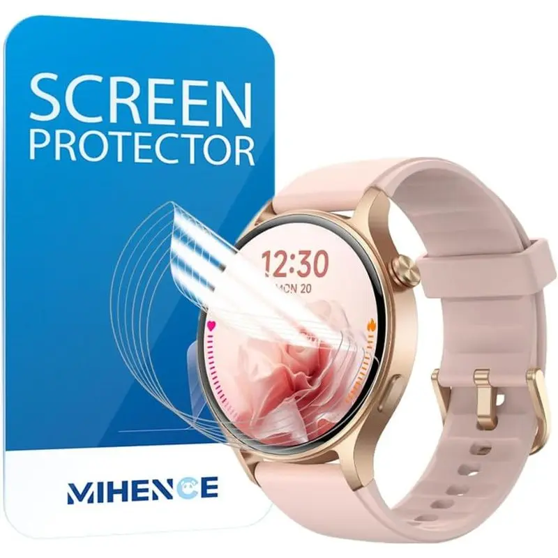 AR-01/GTX18 Smartwatch Screen Protector (6-piece set) |     TPU HD Protective Film, Compatible with Fitpolo 1.3-inch Smartwatch/Compatible with aeac 1.32-inch Smartwatch