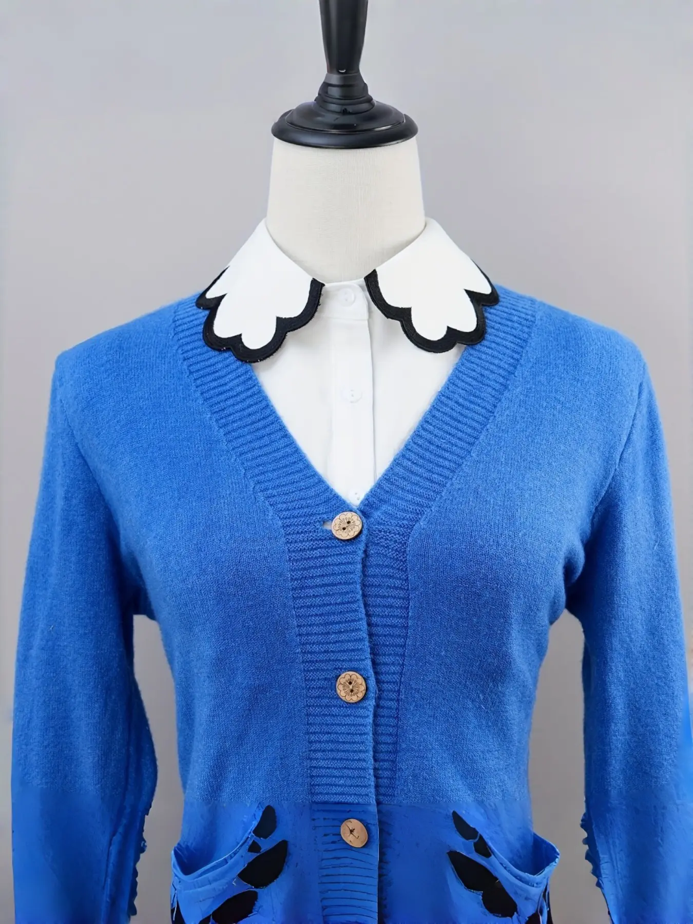 Women's Scalloped Peter Pan Detachable Collar, Trim False Collar Dickey for Sweaters, Dresses & Cardigans, 1pc Fashion Accessory