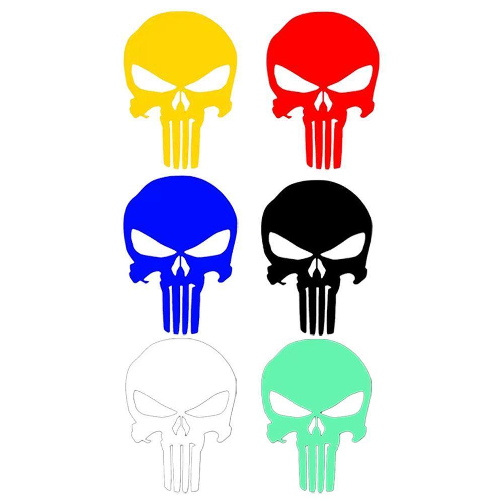 1pc Skull Head Motorcycle Glow Stickers Waterproof Moto Helmet Decoration Motorbike Fuel Tank Side Fairings Decal Accessories