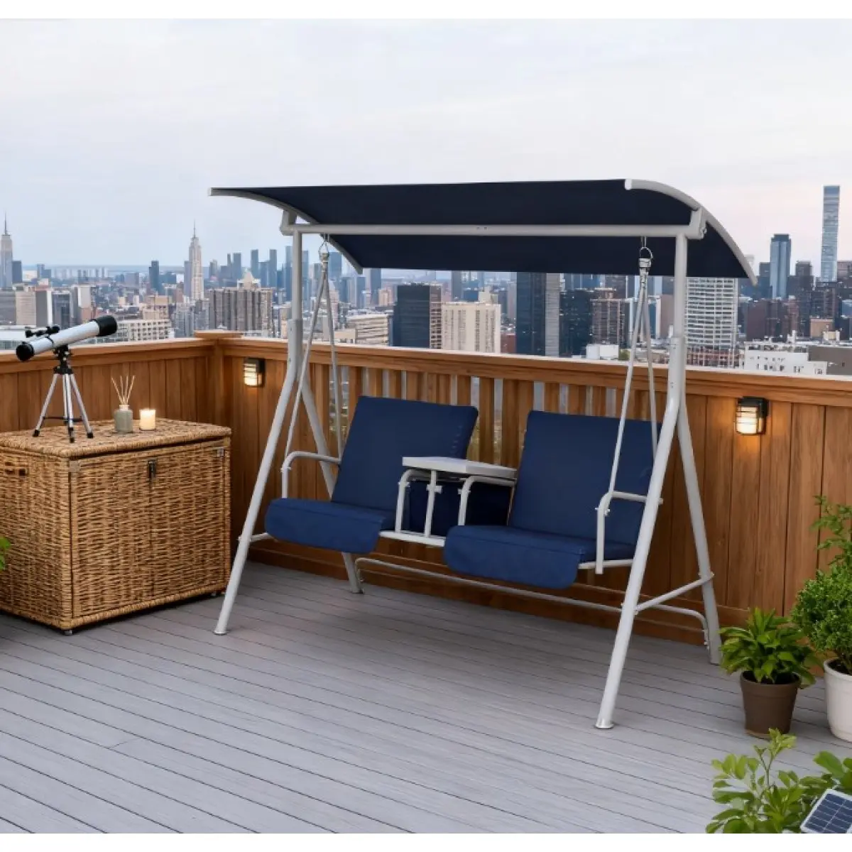 AobtkelSwing Chair,Outdoor Porch Swing ,for Garden, Poolside, Backyard On-Site