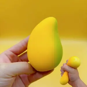 Mango Shape Stress Relief Toy, Creative Fruit Squeeze, Decompression Squeeze, Soft Sensory Fidget Toy for Kids and Adults, Perfect Gift for Holidays and Parties