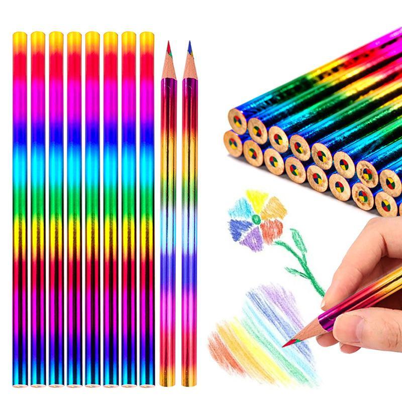 Colorful Pencil, 5/10/15/20pcs Rainbow Pencil, Multicolor Pencil, Drawing Pencil, Art Supplies for Students, Office Stationery & Supplies