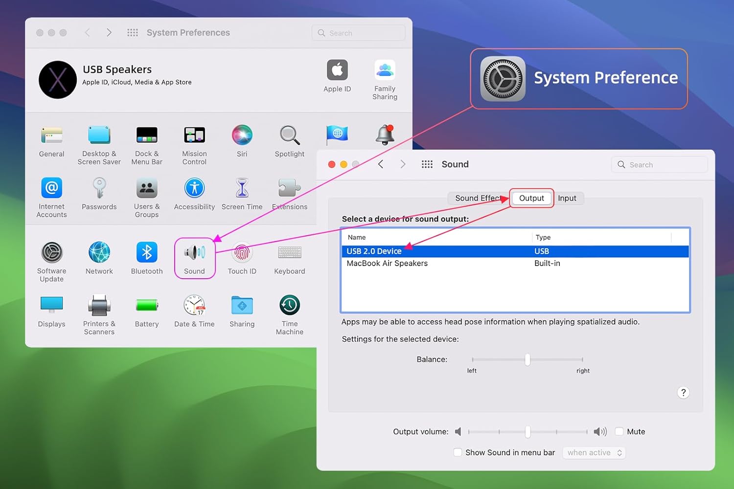 Computer Speakers for Desktop PC Monitor, USB Plug-in, Wired, Computer Soundbar for PC, Laptop Speakers with Adaptive-Channel-Switching, Loud Sound, Deep Bass, USB C Adapter, Easy to Clip on Monitor
