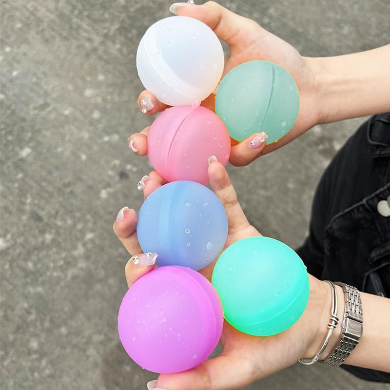 6-Pack Reusable Water Bomb Balloons - Self-Sealing Splash Balls for Pool & Beach | Water Toys for Kids Ages 3-12 | Outdoor Splash Game for Backyard Fun