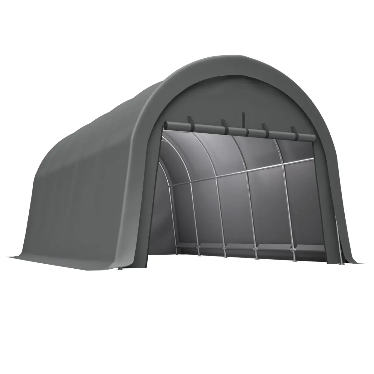Heavy-Duty 12x20 FT Carport Canopy, Commercial-Grade Steel Frame Portable Garage, Wind and Snow Resistant, Waterproof Outdoor Storage Shed for Trucks, Cars, Boats, Equipment