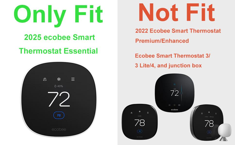 Wall Cover Compatible with Thermostat, Practical Thermostat Trim Kit, Programmable WiFi Thermostat Accessory (Blcak)