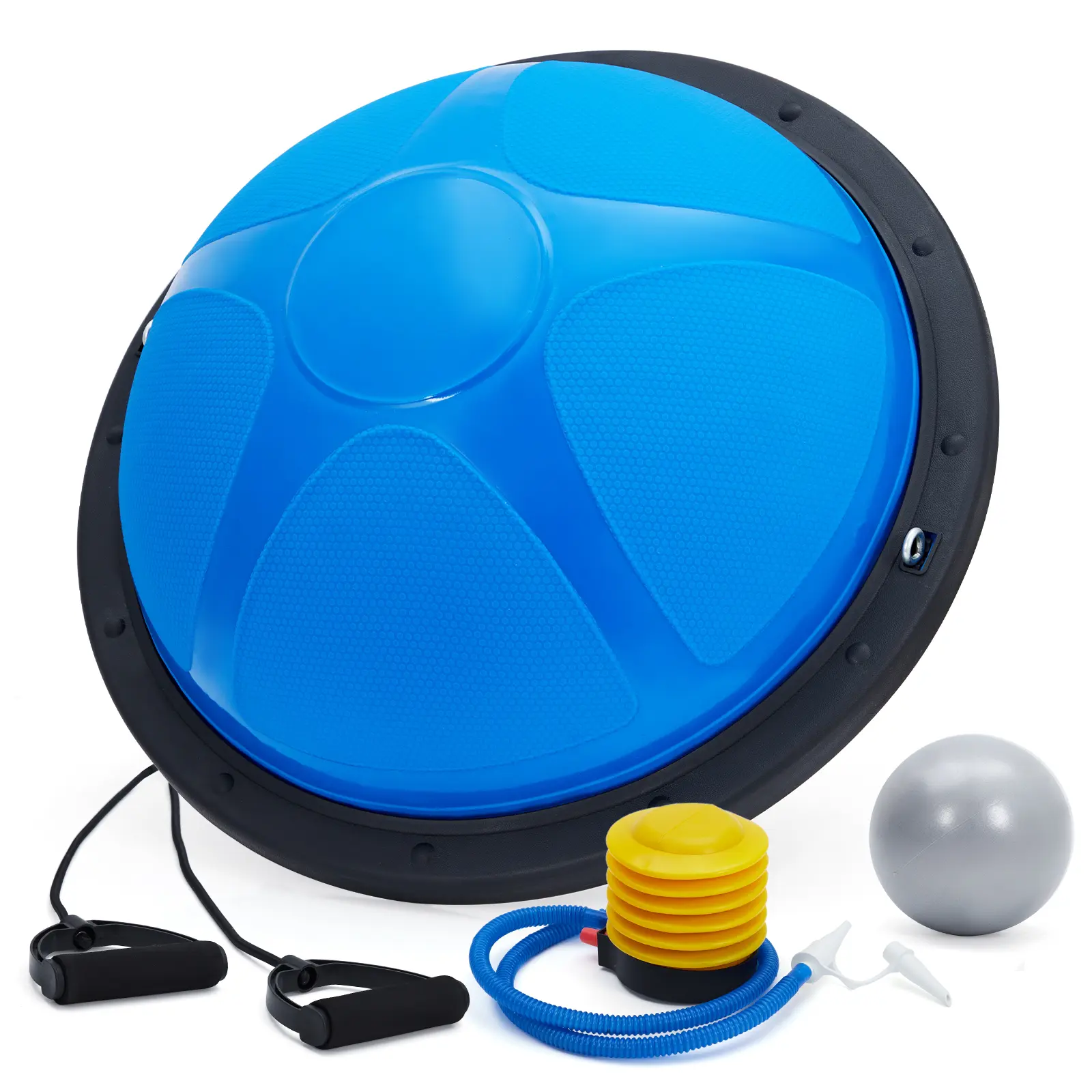 Gaomon 23-Inch Half Balance Ball Trainer Set with Resistance Bands, Anti-Burst Exercise Dome, 1600LB Capacity - Home Gym Exercise Equipment for Core Training, Resistance Band Workout, Core Rehab