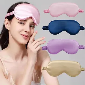Soft Satin Sleep Mask for Women Men, Comfortable Eye Mask for Sleeping, Light Blocking Night Sleep Eye Cover, Travel Nap Relaxation Mask for Home Airplane Office