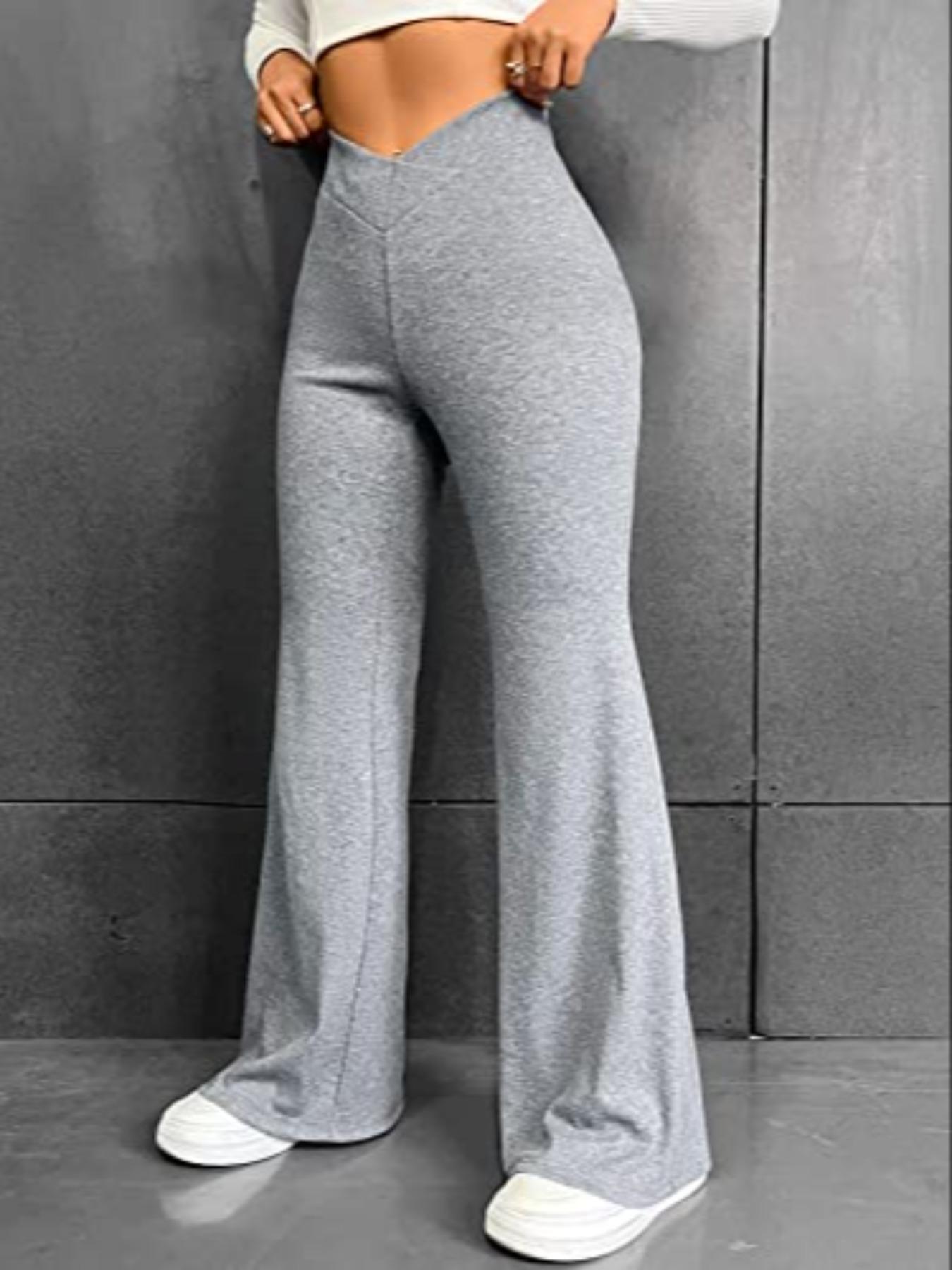 Plus Size Women's Solid Color Casual Skinny Pants, High Waist Stretchy Leggings for Daily Wear & Comfortable Fit