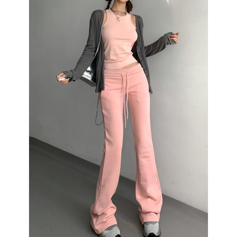 Drawstring Flare Leg Pants, Casual Forbidden Pants For Spring & Summer, Women's Clothing Drawstring Flare Leg Pants, Casual Forbidden Pants For Spring & Summer, Women's Clothing