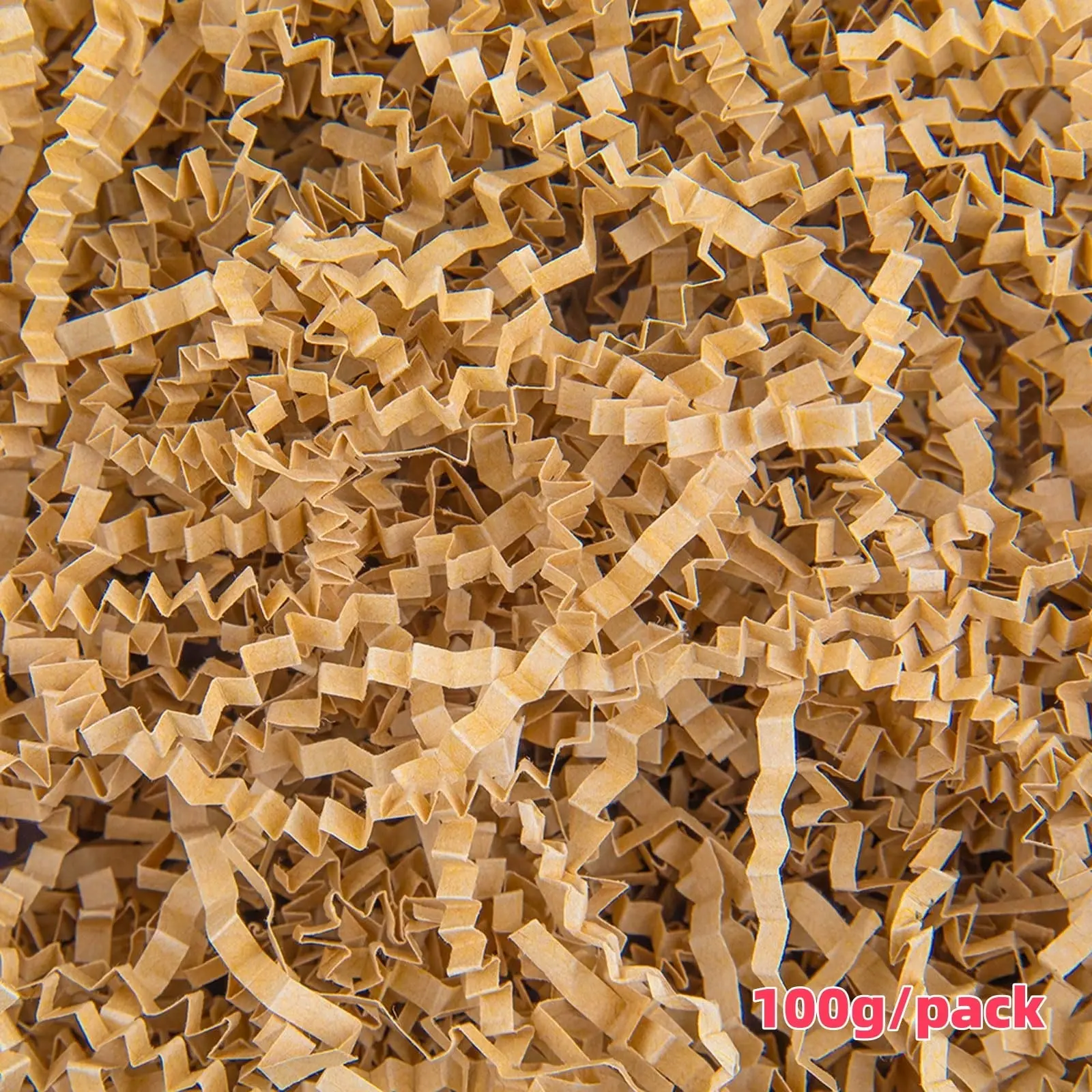 100g Brown Crinkle Paper Shreds | Kraft Gift Box Filler | Wavy Decorative Shredded Paper for Christmas Wedding Birthday Bridesmaid Gift Bags Baskets