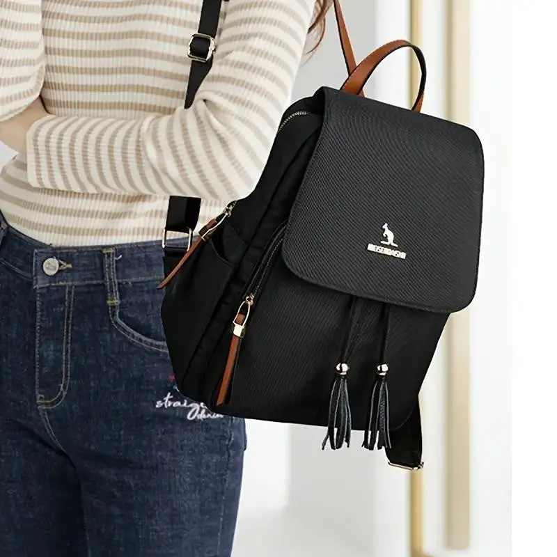 New Simple Practical Multi-Pocket Waterproof Backpack, Student Bag, University Zipper Backpack, Back-To-School, Girl Gift