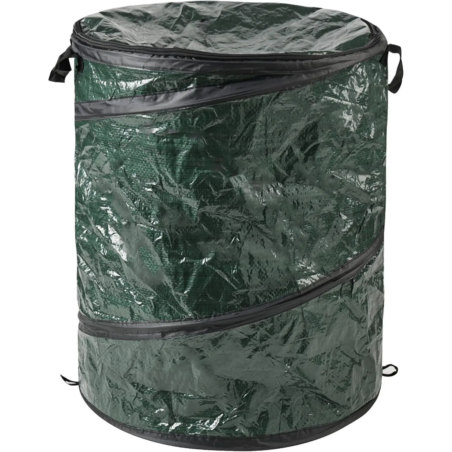 Summer Camping 29.5-Gallon Pop Up Outdoor Garbage Can - Collapsible Trash Can for Parties, Yard Waste, or Laundry - Camping Accessories by Wakeman