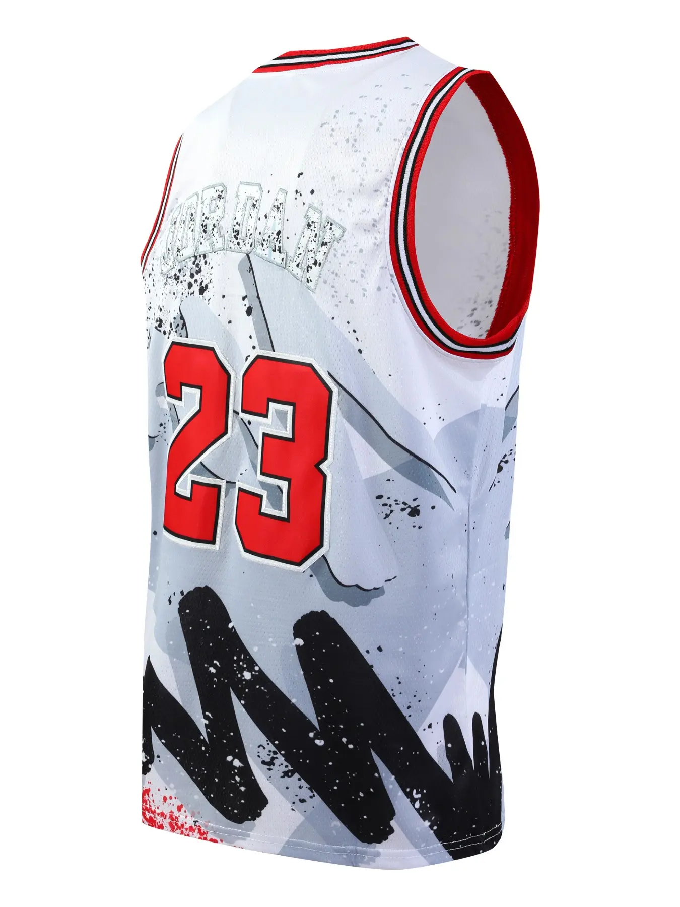 Men's 23 Grey Basketball Jersey, Embroidered Sports Top, Casual Fitted Long Sleeve Tee, H-Type Silhouette, Unlined Design, Athletic Top, Basketball Wear, Sports Clothing, Jersey Tops