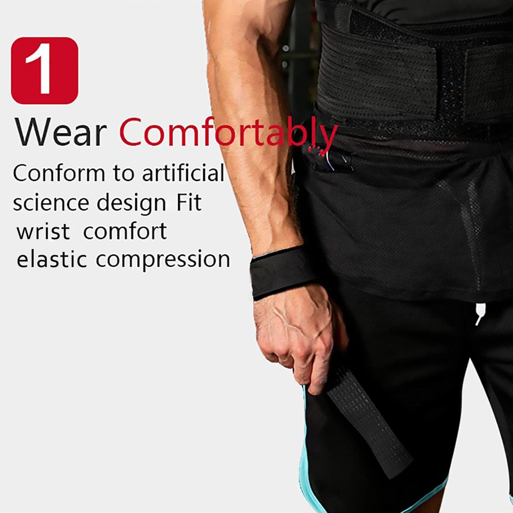 2-Piece Wrist Compression Band |   Adjustable Wrist Support for Weightlifting & Gym Workouts