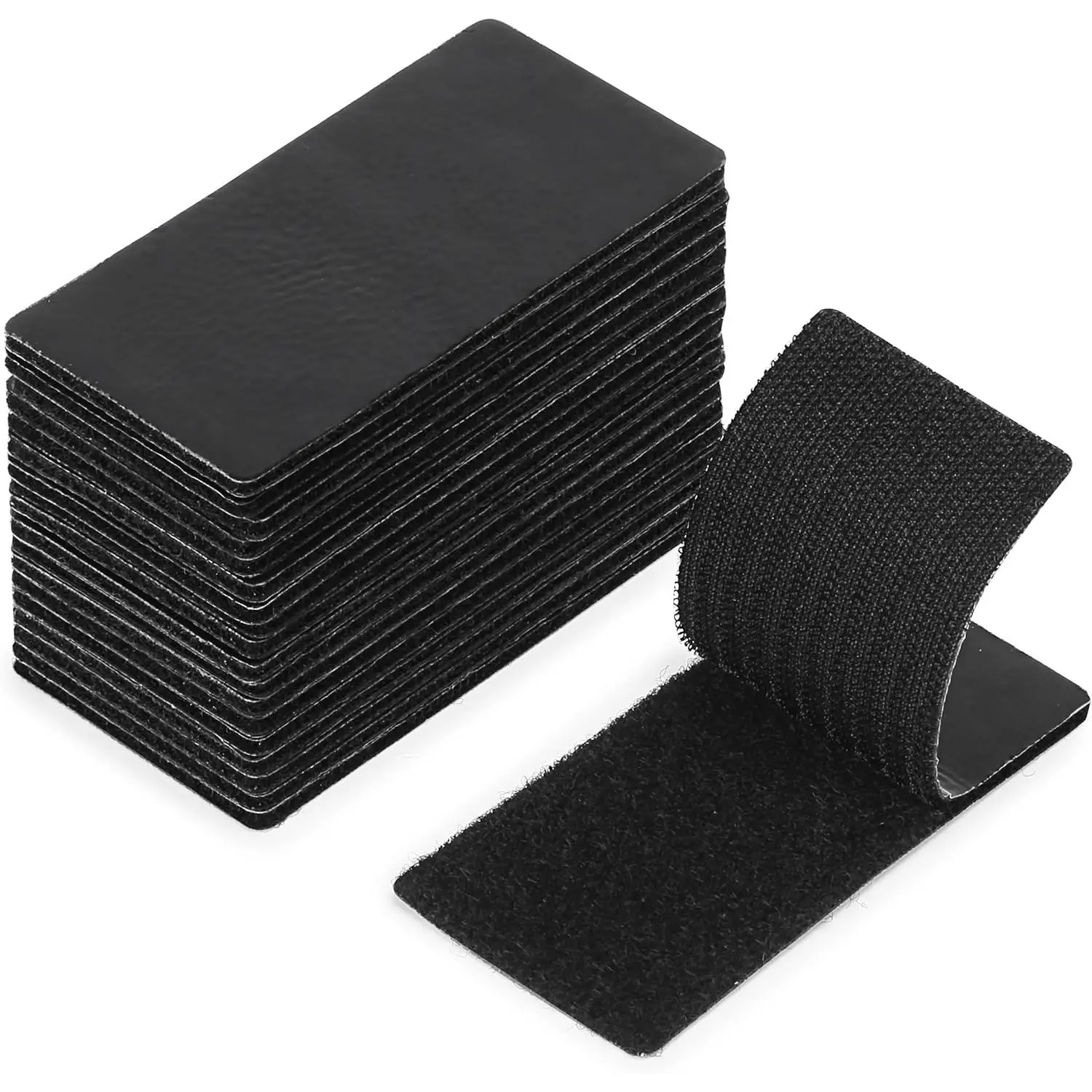 2' x 4' Heavy Duty Hook & Loop Tape, 20 count with Double Sided Adhesive