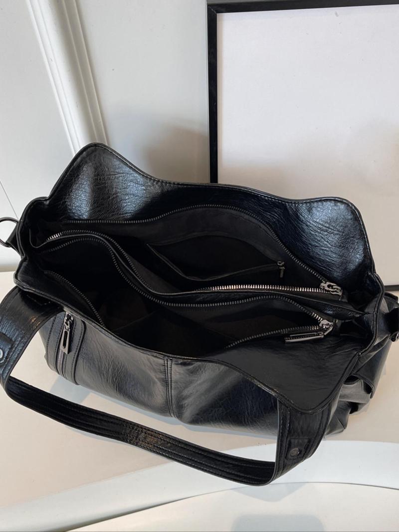 Women's Punk-Style Rivet-Decoration Handbag, Large-Capacity Crossbody Shoulder Bag for Fall & Winter Daily Use, Casual Trendy Commuter Bag, Fashionable Shopping Bag for Gifts