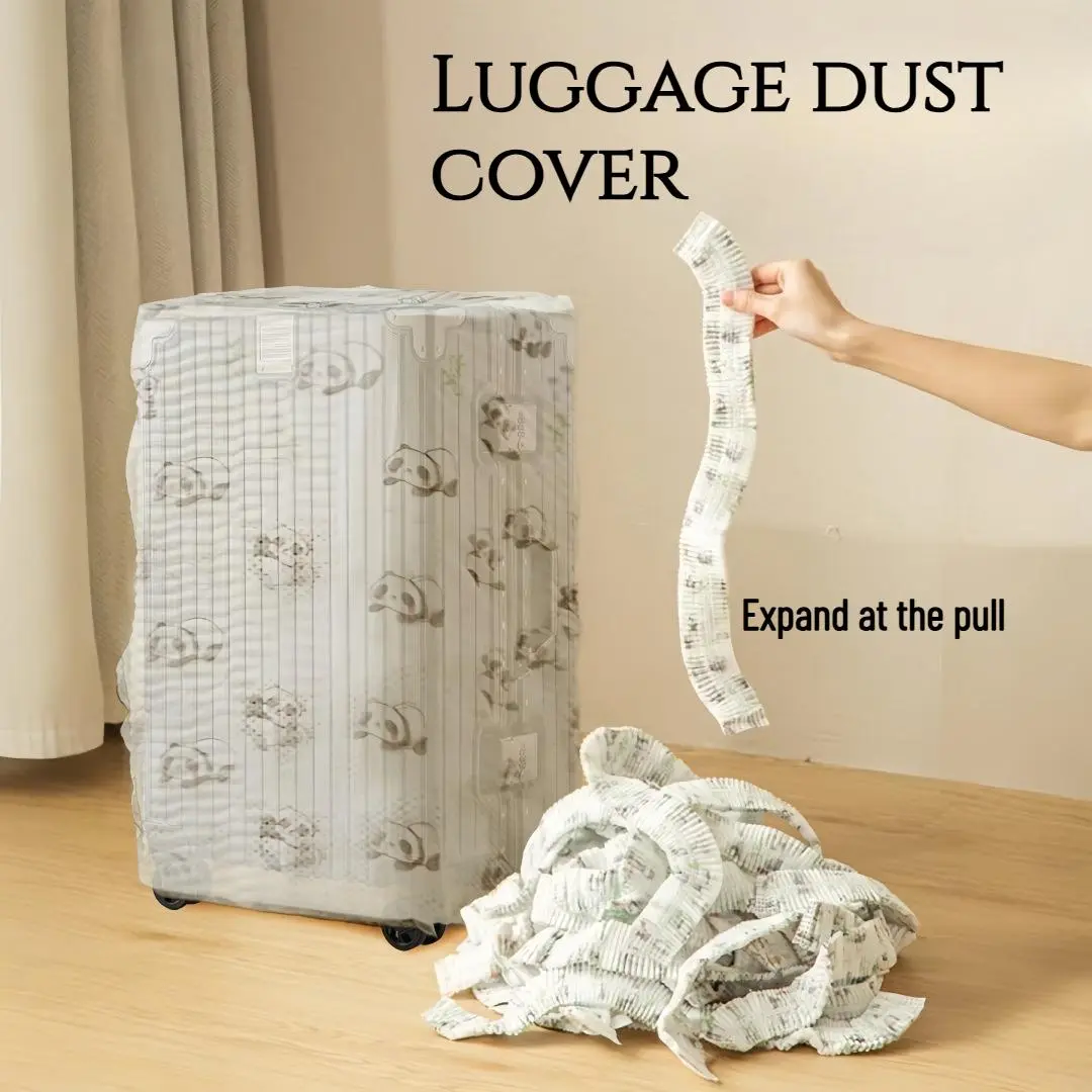 Disposable Non-Woven Luggage Dust Cover – Universal Stretchable Suitcase Protector, Water-Resistant Travel Baggage Wrap, One-Time Use Rain & Dirt Shield