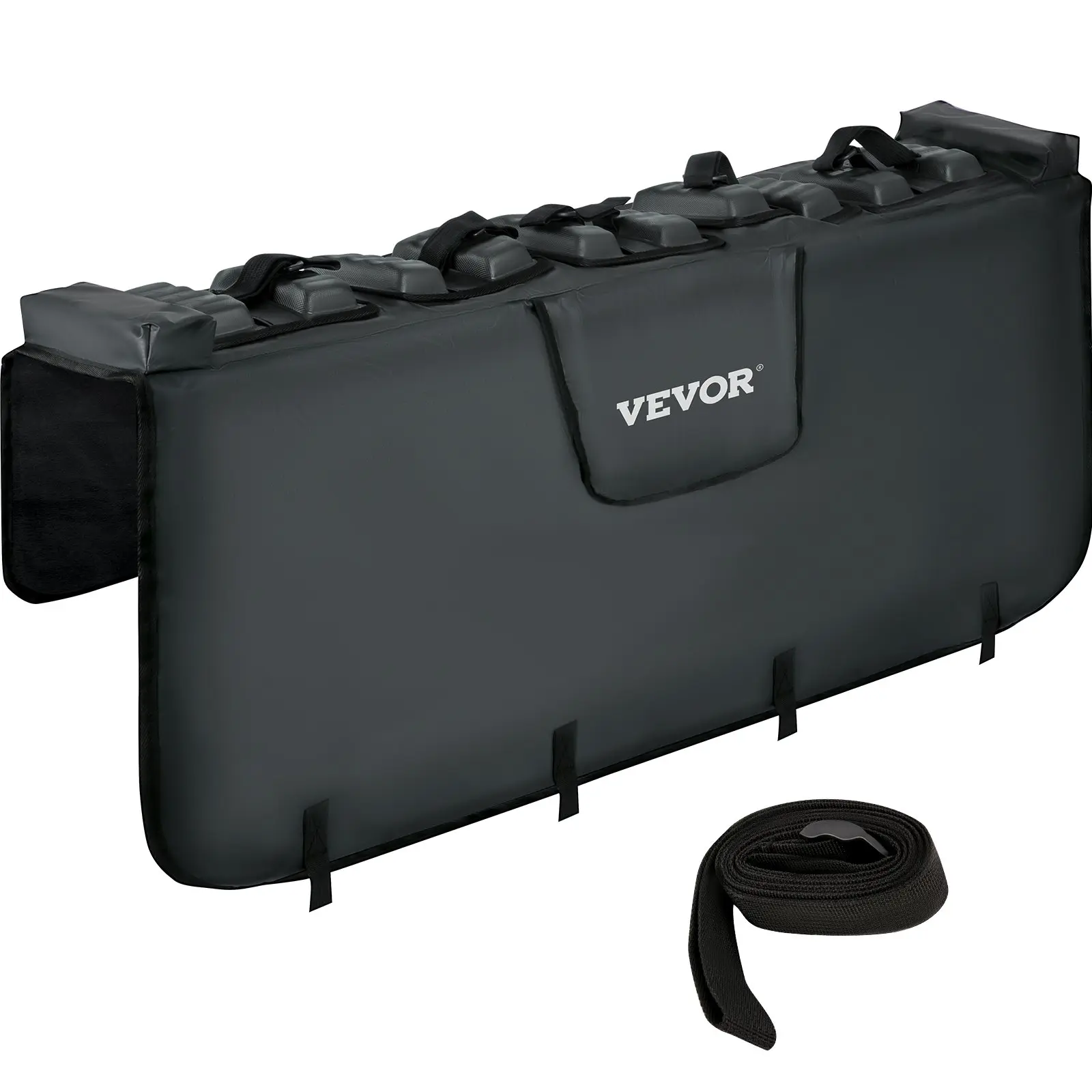 VEVOR Tailgate Pad, 54" Wide Pickup Truck Tailgate Bike Pad, Bike Tailgate Protection Cover Carries up to 5 Bikes, Truck Bed Bike Pad with PVC Outer Layer, Tool Pocket and Straps