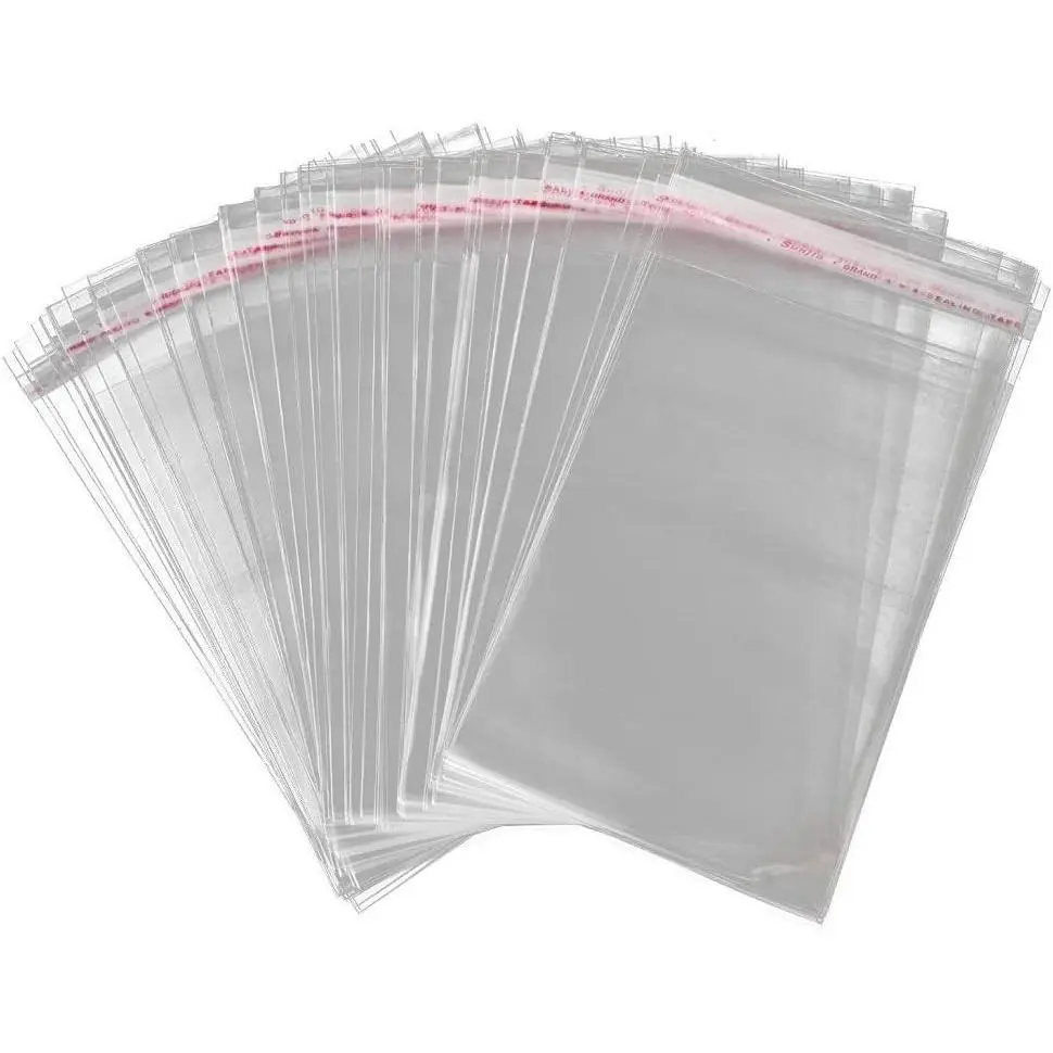 200 Pcs 6"x8" Clear Resealable Cellophane Bags, Self Adhesive Sealing OPP Plastic Food Treat Cello Bags for Bakery Bread Candy Cookie Pastry Soap Candle Prints Card Gift Packaging