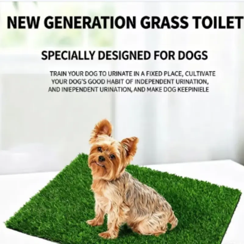Realistic artificial grass dog pee mat, puppy pee mat, water-permeable, eco-friendly, odorless, for outdoor balcony pet training area decoration, training pee mat