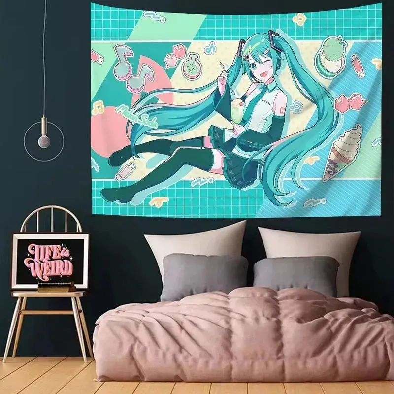 Cartoon Animated Tapestry - Wrinkle Resistant Home Supplies, All Seasons Decorative Wall Hanging for Anniversary, Birthday, Dorm Room Backdrop Banner
