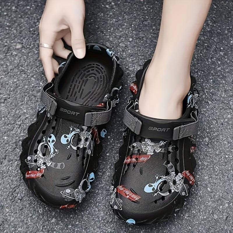 Vibrant Graffiti Print Clogs - Ultra-Breathable, Lightweight EVA Summer Beach Slide Shoes for Casual Outdoor Garden Occasions, Design for Men and Women