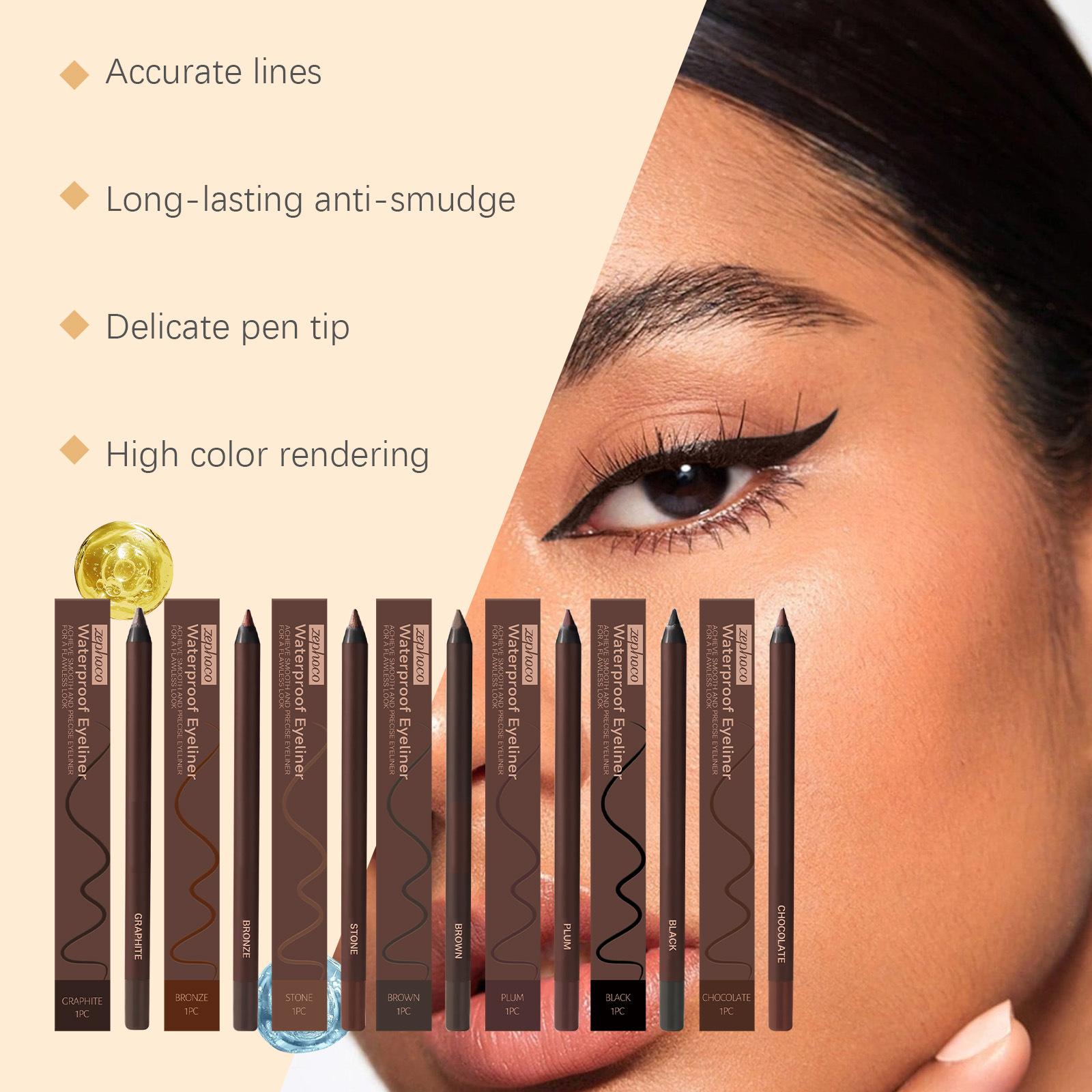 MDY Waterproof and Smudge-proof Black Gel Eyeliner, 1PC Vibrant Color Waterproof Gel Eyeliner - Smooth and Matte Finish