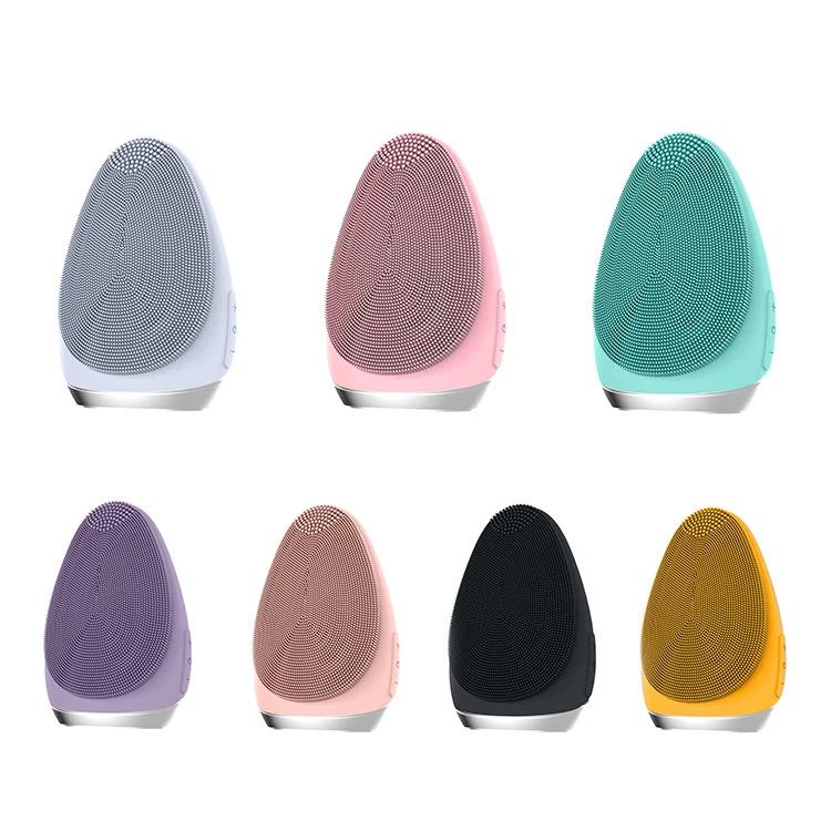 Facial Brush Cleansing Circular Shaped Face Silicone Scrub Portable Mini USB Brush Cleansing