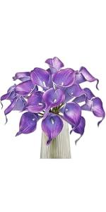 Artificial Calla Lily Teal Flowers for Wedding Bouquet Klein Blue Flower 12Pcs Home Decoration Faux Calla Lilies Flower, Teal Blue