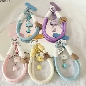2026 Ins Viral Speechless Cloud & Star Short Wrist Lanyard, Cute Anti-Lost Phone Wristband Pendant Keychain