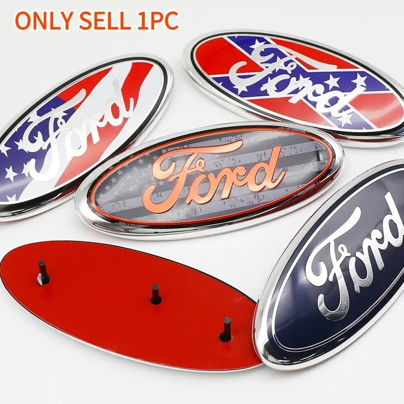 Ford Oval Emblem Replacement Front & Rear Badge, Car Decorative Sticker, Truck Car Decal, Car Decals, Logo, 115mm 150mm 175mm 225mm, Compatible with Focus Fiesta Fusion Escape Explorer Mustang