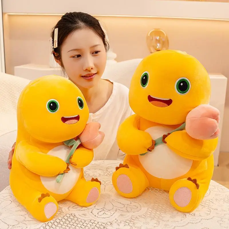 2026 new Soft Cute Nailong Milk Dragon Plush Toy Stuffed Animals Dinosaur with Heart Rose Flower Cuddly Plushie for Kids Birthday Gift