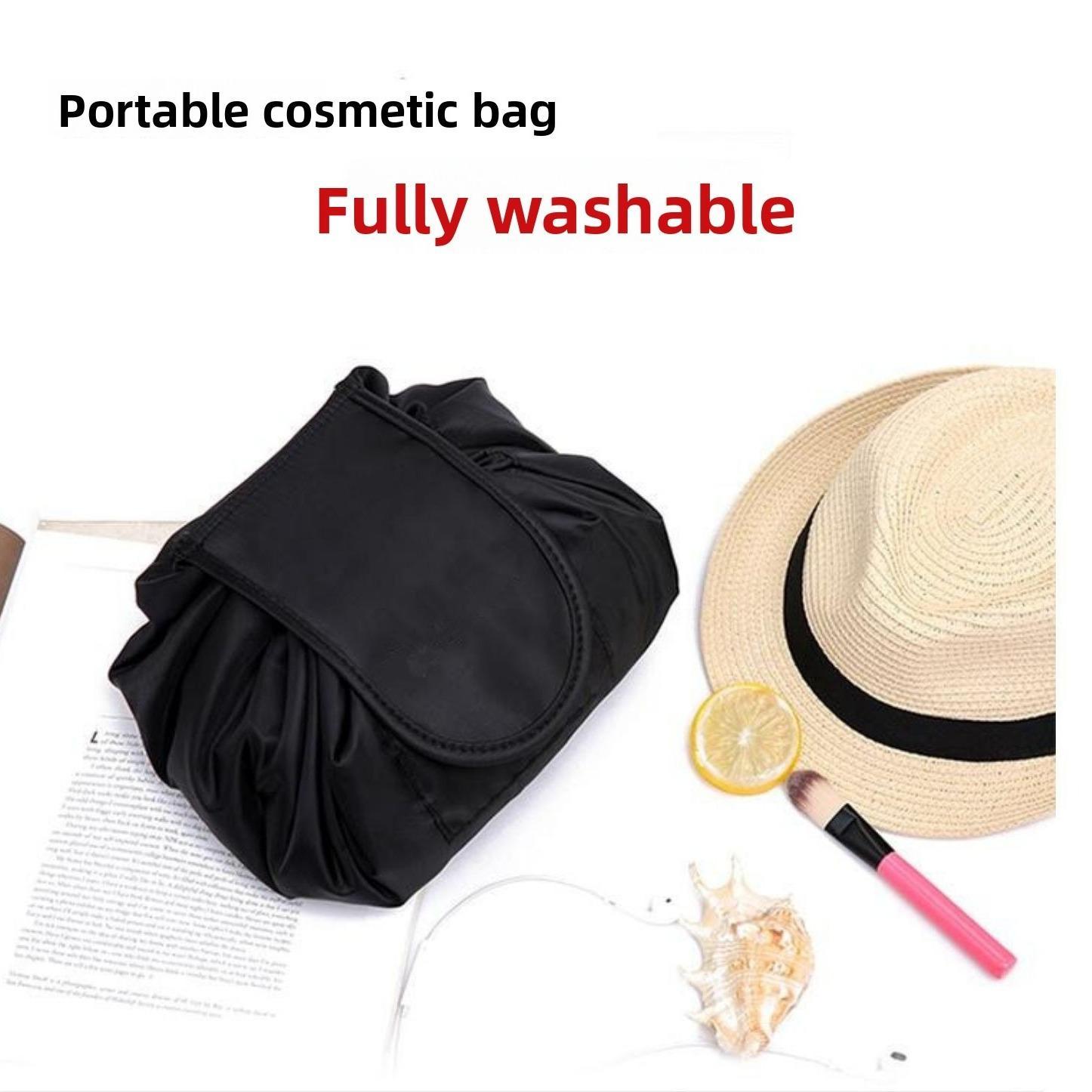 Portable Makeup Bag, Makeup Organizer Pouch, Large Capacity Drawstring Travel Toiletry Pouch, Stylish and Easy To Use Storage Solution